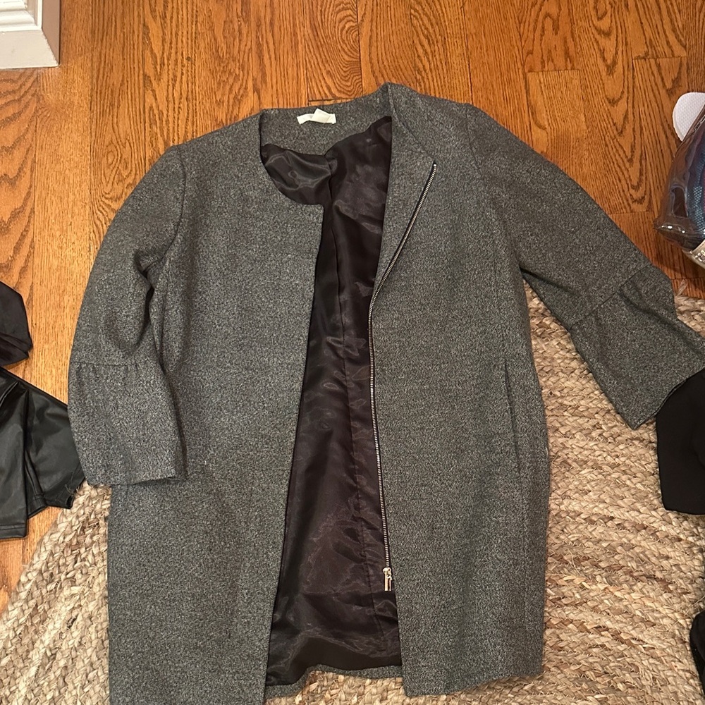 H&M Charcoal Gray Trench Coat